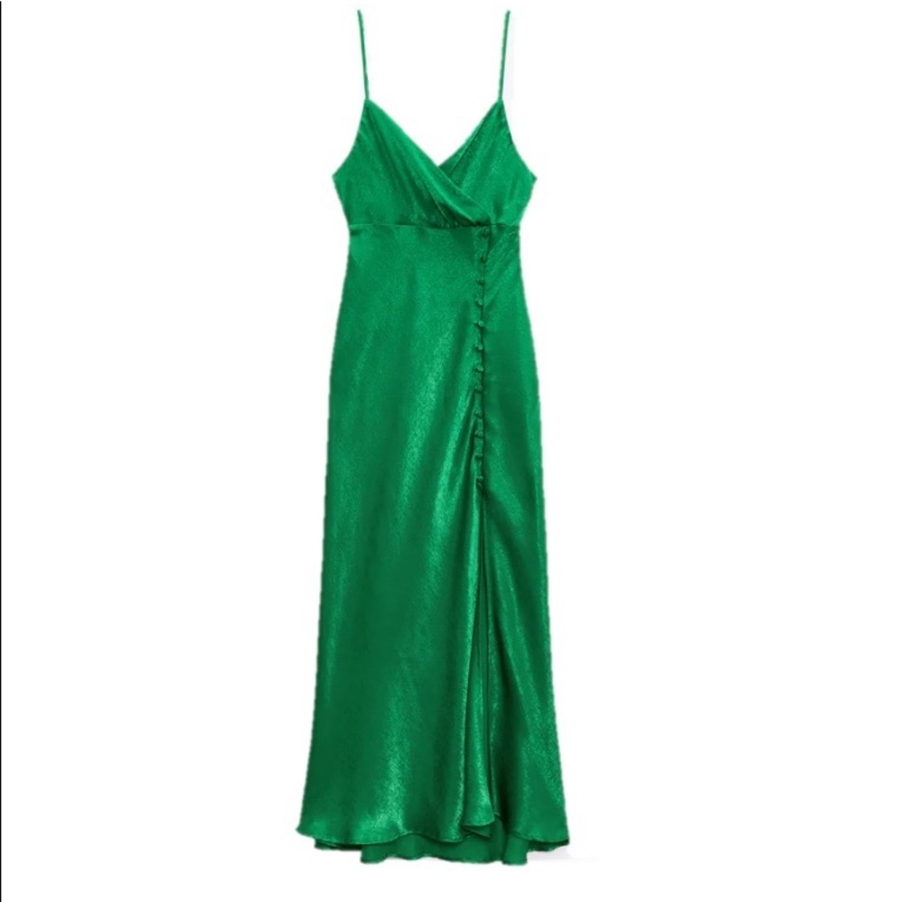 Emerald Green Zara Midi Dress